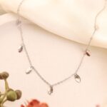 Silver Teardrop Charm Necklace