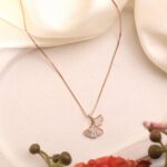 Rose Gold Fan Necklace