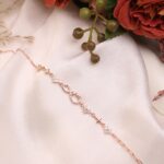 Rose Gold Bracelet with Sparkling Crystal Accents