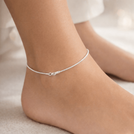 Sterling Silver Snake Chain Anklet
