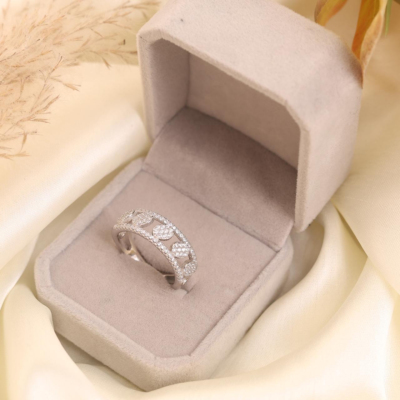 Diamond Circle Band Unisex Ring - Image 4