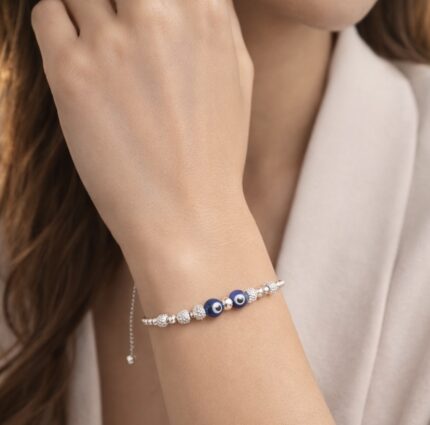Silver Guardian Evil Eye Bracelet