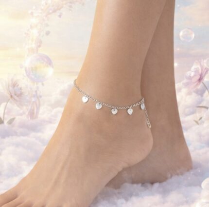 Heart Drop Charm Anklet