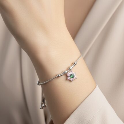 Silver Flower Bracelet