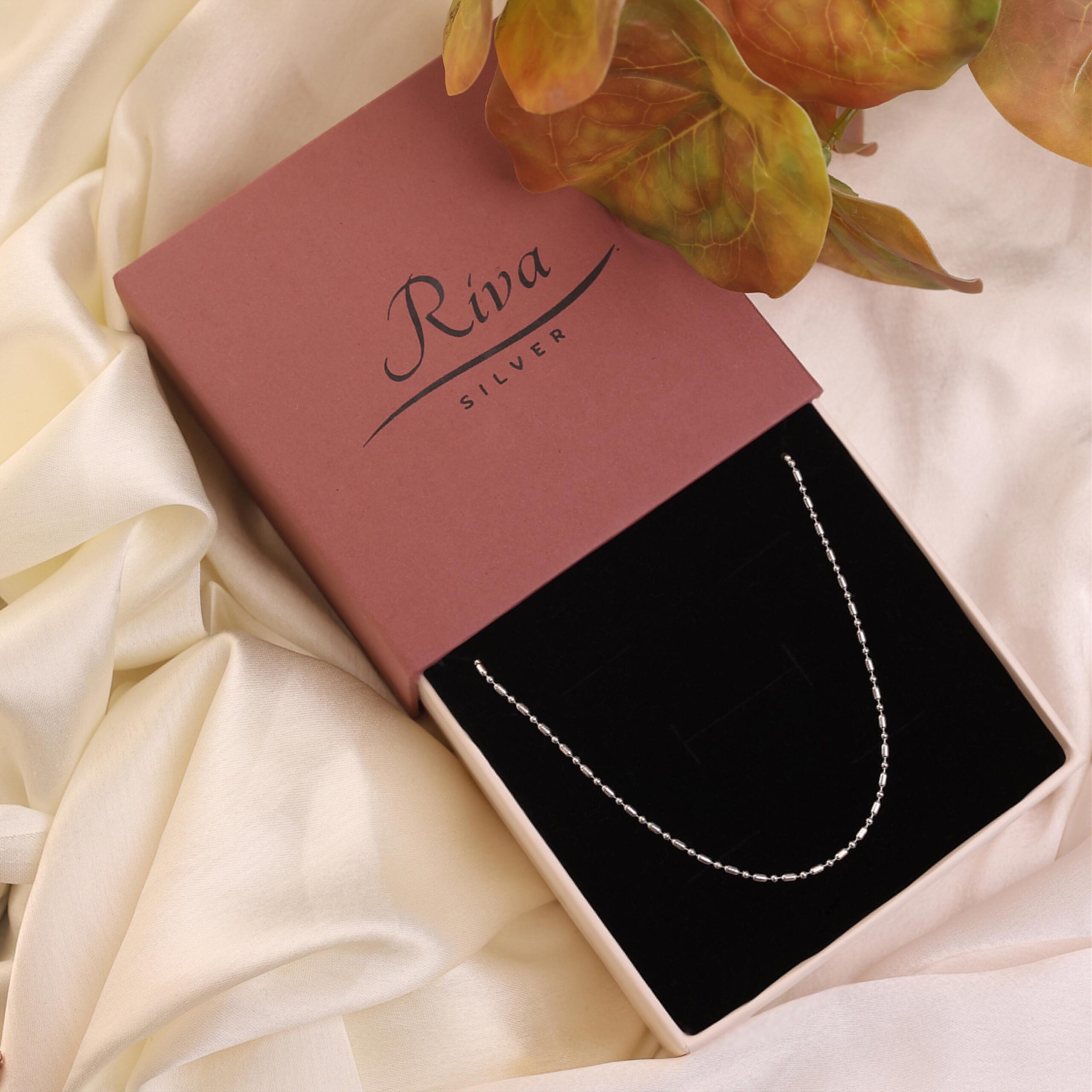 Silver Bead Chain Necklace - Image 4