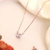 Women’s Rose Gold Solitaire Necklace
