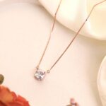 Women’s Rose Gold Solitaire Necklace