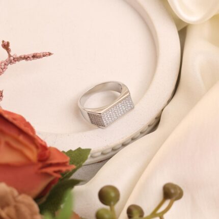 Men’s Silver Grid Ring