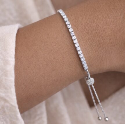 Sterling Silver Diamond Tennis Bracelet
