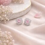 Blush Bloom Floral Halo Stud Earrings
