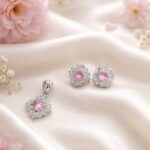 Blush Bloom Halo Jewelry Set – Pink Crystal