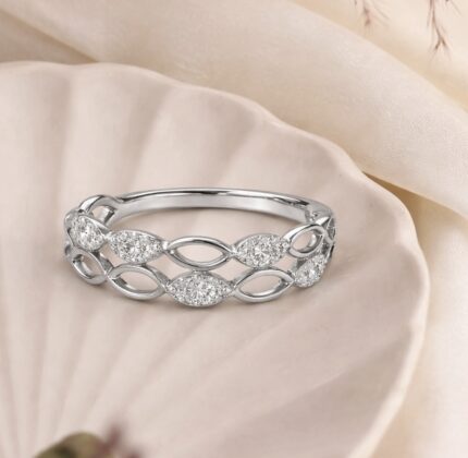 Sterling Silver Infinity Diamond Ring