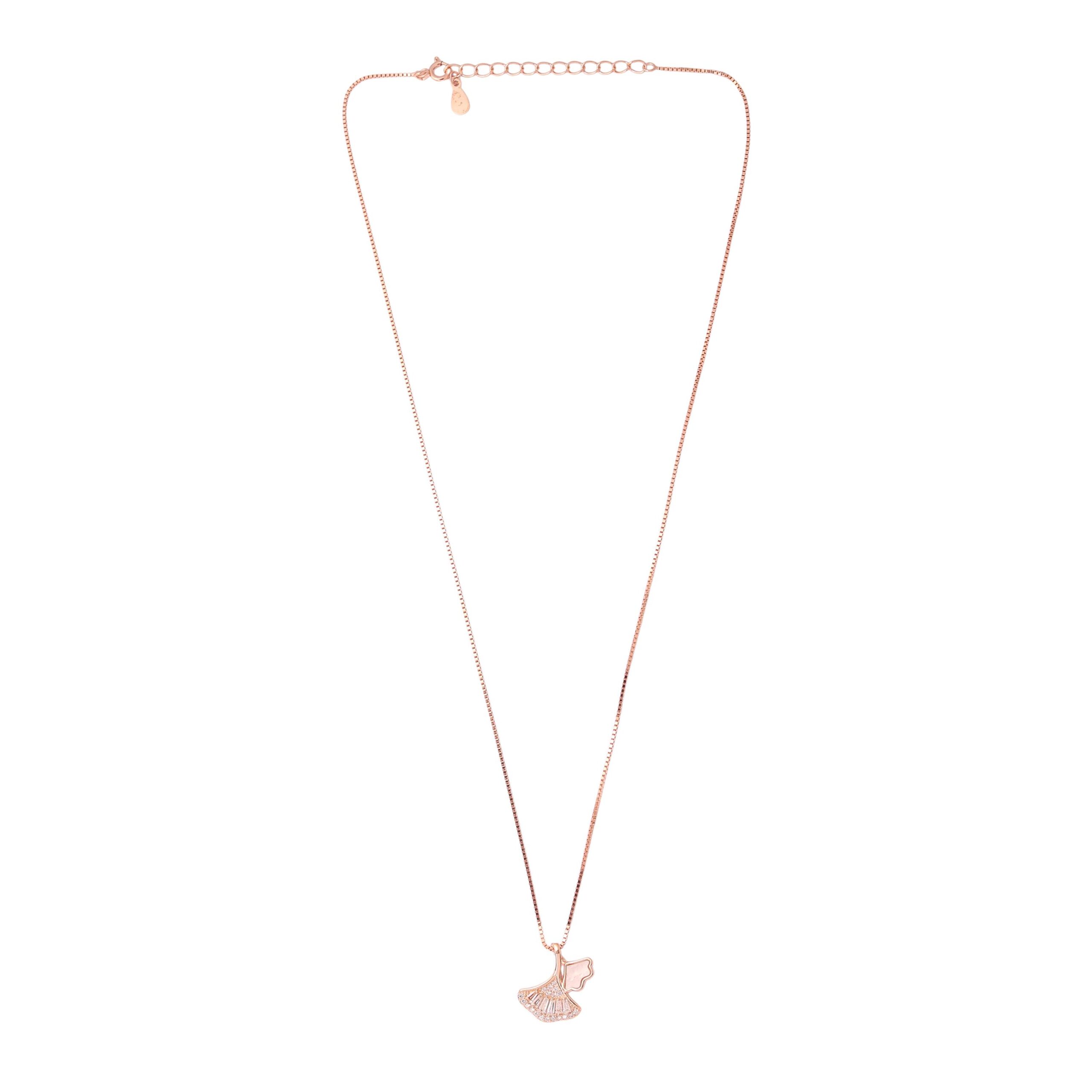 Elegant Rose Gold Crystal Cluster Pendant - Image 2