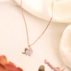 Elegant Rose Gold Crystal Cluster Pendant